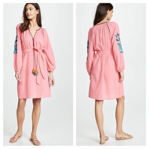 Anthropologie Figue Coco Embroidered Sleeve Dress xs